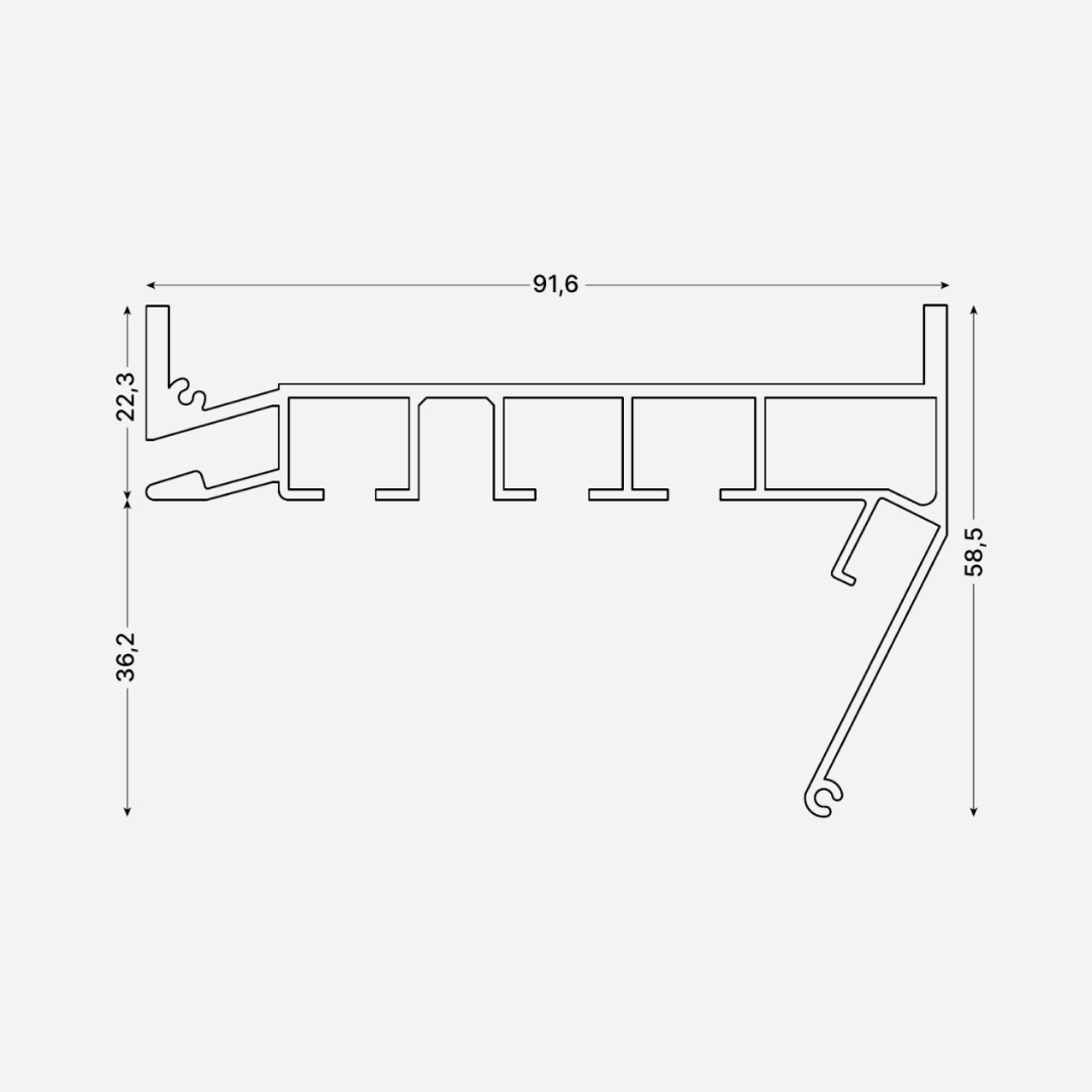 Гардина PARSEK ПК-12 3-х рядная Черный (2,5м) 10 м/уп